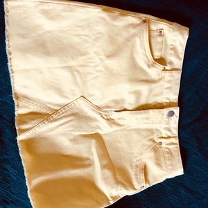 Forever 21 yellow denim skirt